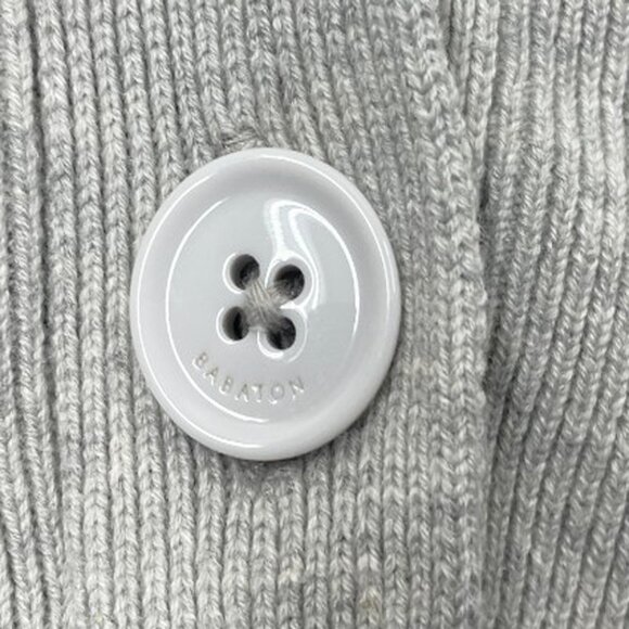 Aritzia Babaton Bespoke Cardigan Wool Grey Ribbed Button Sweater Women's XS - Picture 4 of 8